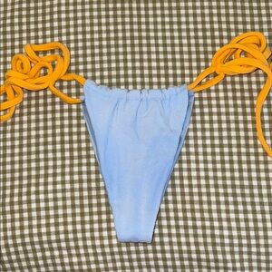 Frankie's Bikinis Blue and Orange Bikini Bottom